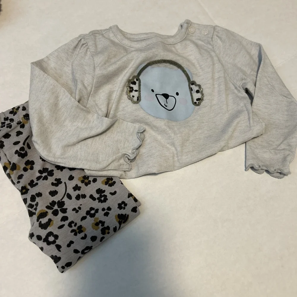 Lot of 9 Winter 6-9 Mo Baby Girl Clothes 15 Total Pieces B138